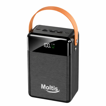 Павербанк Moltis 100000 mAh 22.5W з швидкою зарядкою та вбудованими кабелями 10112