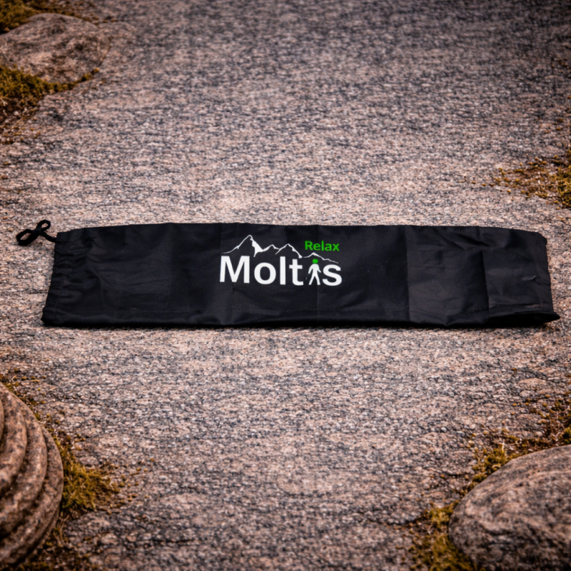 Сумка - чохол Moltis для зберігання трекінгових палиць в чорному кольорі, на затяжках з ручкаю для транспортування