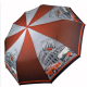 Жіноча складана парасолька-напівавтомат c принтом Колізею червоний, 509-3 20133