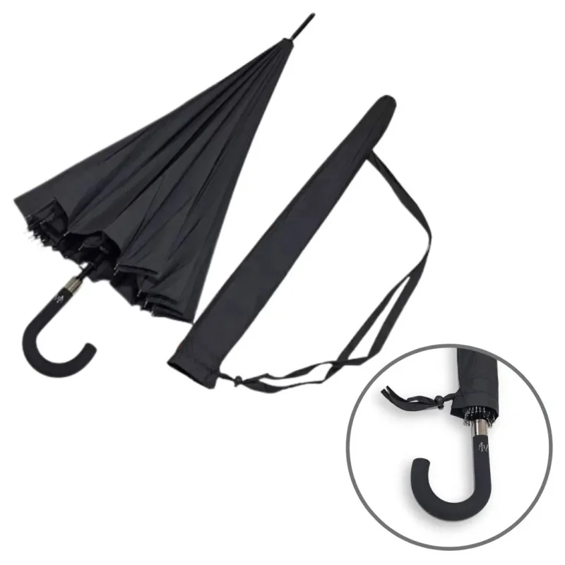 Чорна парасоля-тростина, діаметр 115 СМ, карбон FREI-REGEN, 1507-1 (24 спиці)