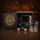 Подарунковий віскі-набір Moltis Quadro Premium з келихом, щипцями, мішечком, підставкою та 5 охолоджувальними кубиками (MR-1024)