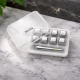 Кубики для віскі та інших напоїв Moltis 8 шт металеві Срібло + щипці Whiskey Stones Silver 10053