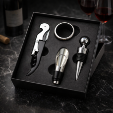 Винний набір UNI з 4 предметів, подарунковий набір для вина в подарунковому кейсі LUX 1034