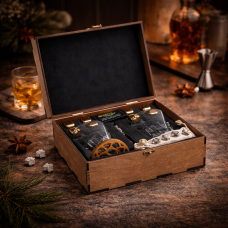 Подарункові набори Moltis Relax Whisky Stones для чоловіків, Quadro 8 шт каменів (MR-1010)