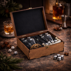 Подарункові набори Moltis Relax Whisky Stones для чоловіків, Quadro 8 шт каменів (MR-1006)