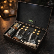 Набір 2 склянки Quadro з золотими кубиками + секція 10079