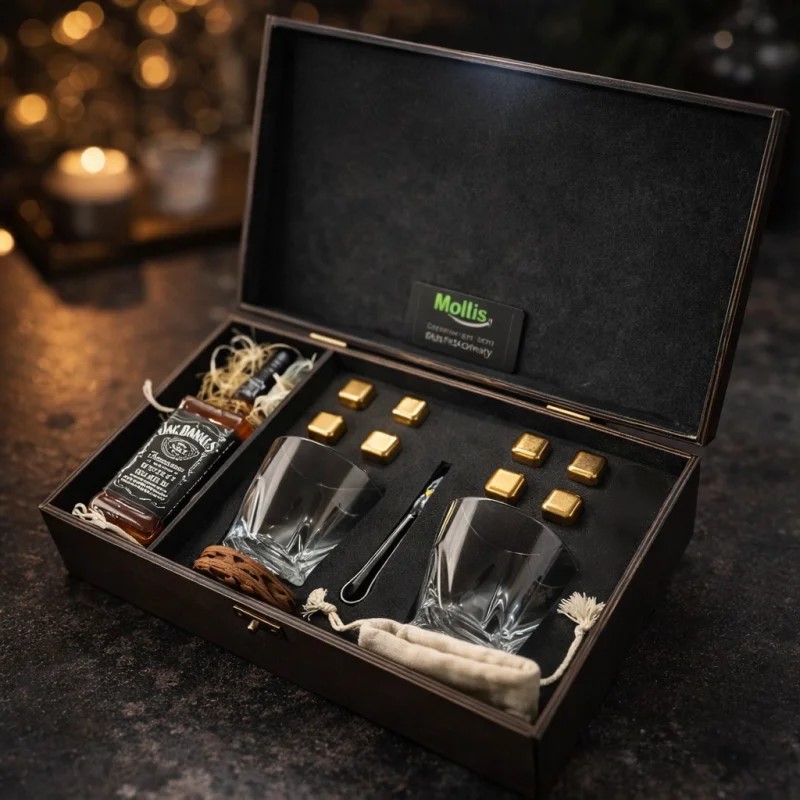 Набір 2 склянки Quadro з золотими кубиками + секція 10079