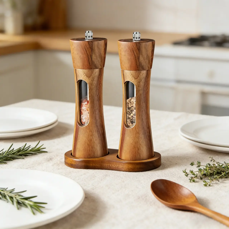 Набір млинців для солі та перцю Moltis з підставкою 10149