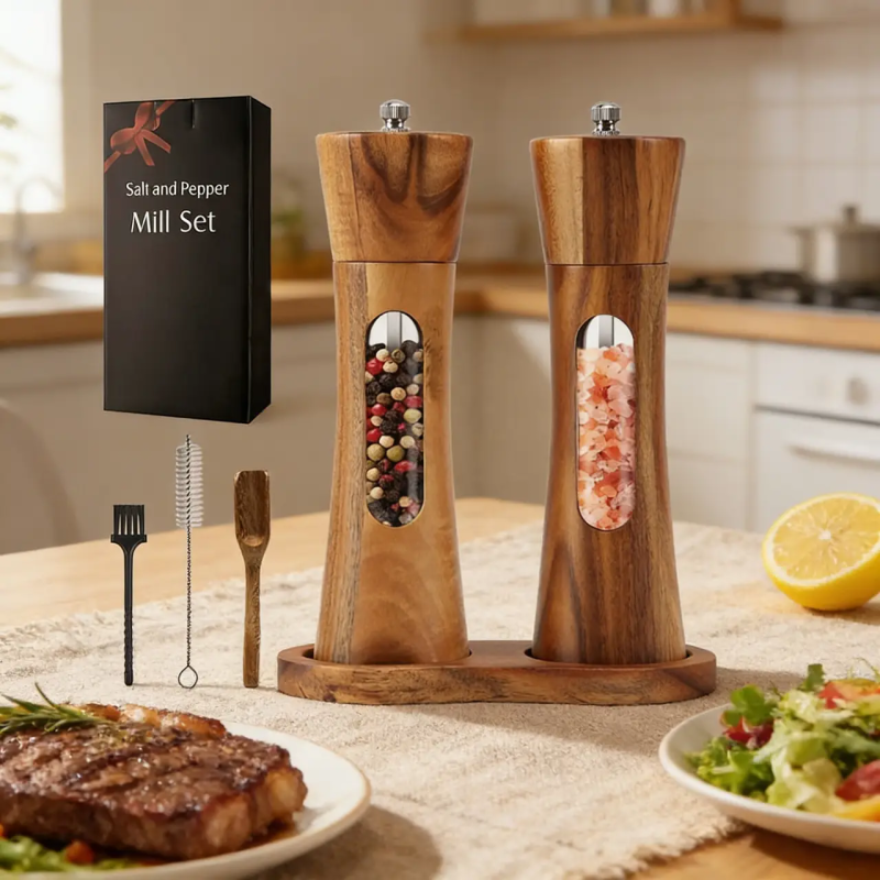 Набір млинців для солі та перцю Moltis з підставкою 10149