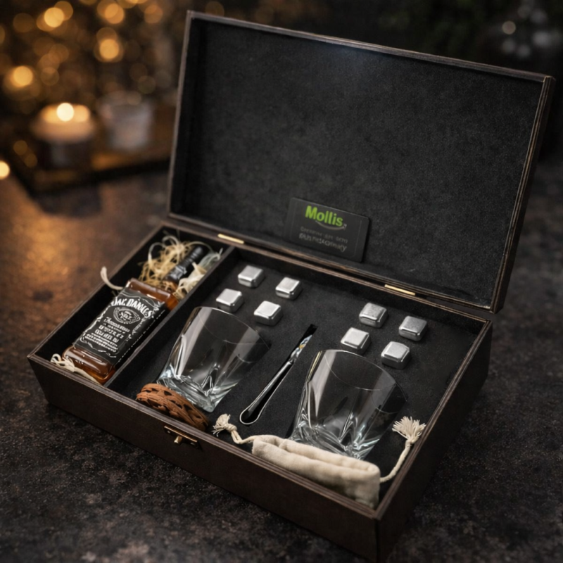 Набір 2 склянки Quadro сріблими кубиками + секція 10078