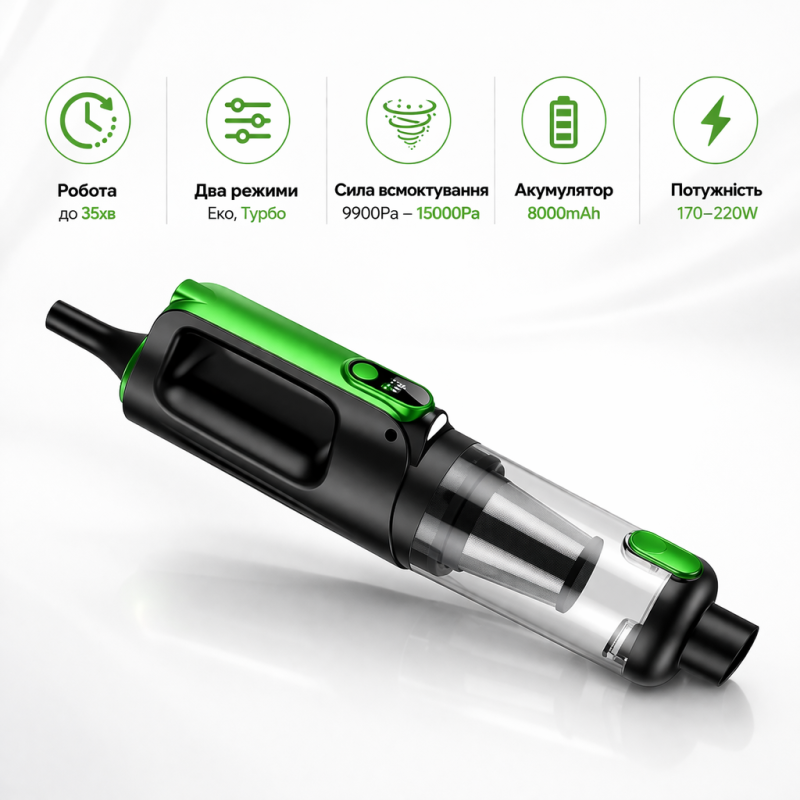 Автомобільний пилосос Moltis J7 з турбо-режимом 10006
