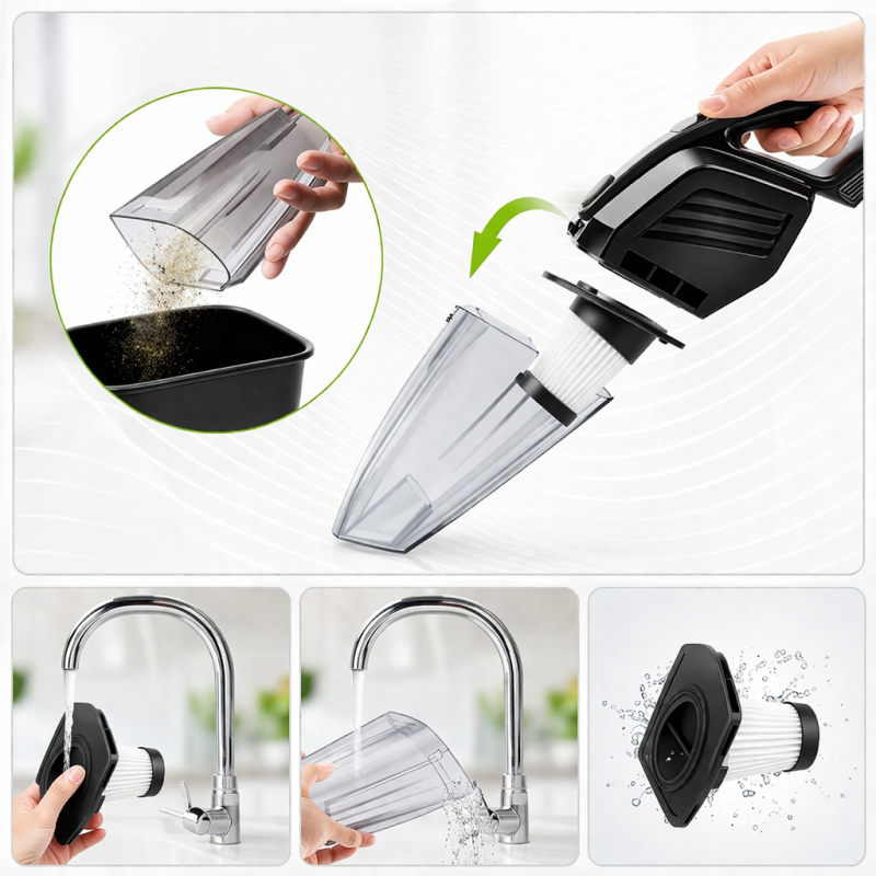 Пилосос автомобільний бездротовий Moltis L3 120W ручний акумуляторний, для сухого і вологого прибирання 10004