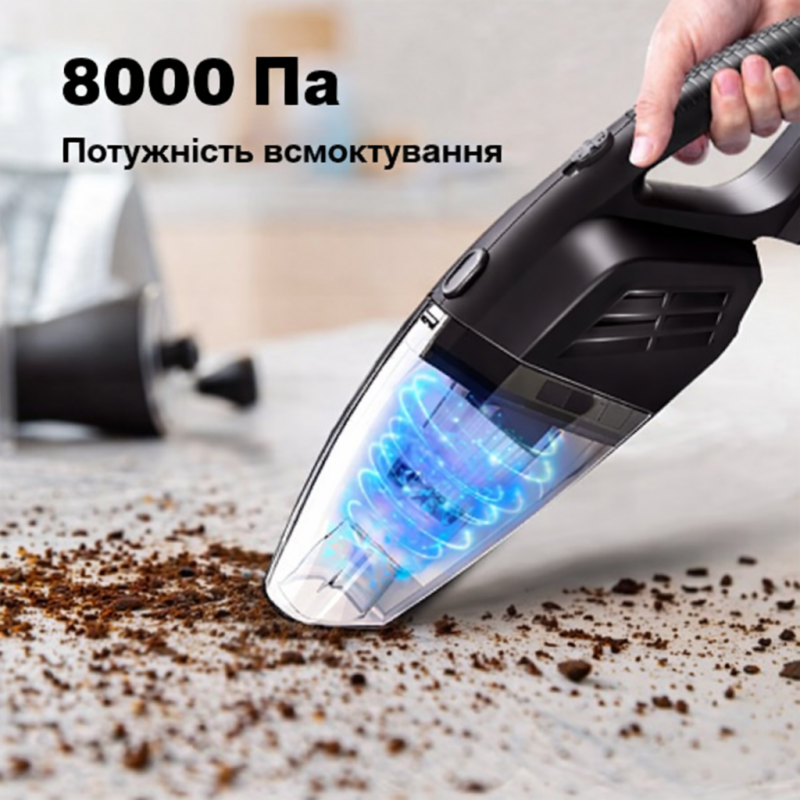 Пилосос автомобільний бездротовий Moltis L3 120W ручний акумуляторний, для сухого і вологого прибирання 10004