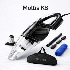 Пилосос автомобільний дротовий Moltis K8 120Вт чорний для сухого та вологого прибирання 10001