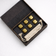 Кубики для віскі Moltis Relax Whiskey Stones Original Wood 6 шт з металу у золотом цвете (без гравировки) MBG - 10512