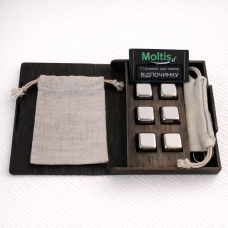 Кубики для віскі Moltis Relax Whiskey Stones Original Wood 6 шт з металу у серебряном цвете MBS - 10500