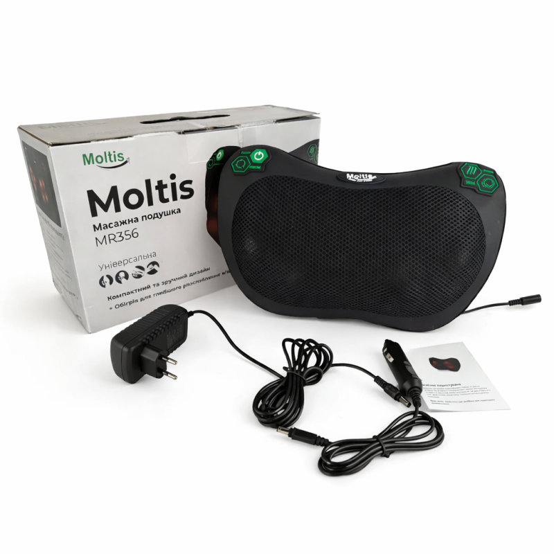 Електрична масажна подушка Moltis Relax Also Today – з прогріванням, модель MR-356 10036