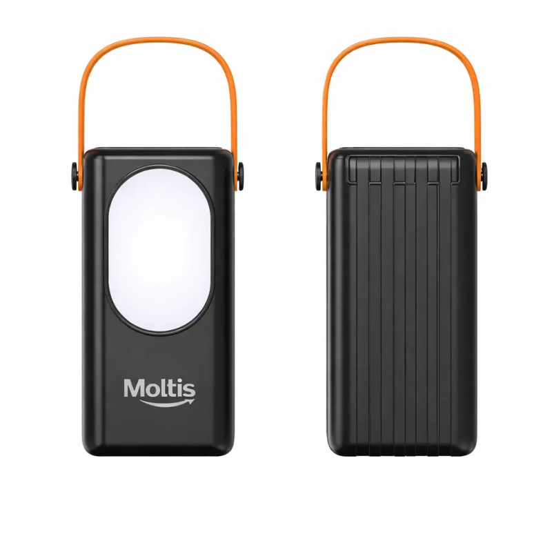 Повербанк Moltis 50 000 мА·год з швидкою зарядкою 22.5W, 3 USB, LED-ліхтар 10113