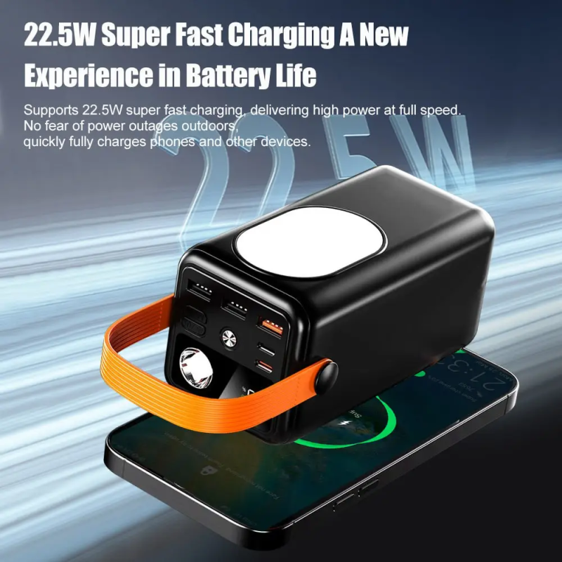 Повербанк Moltis 50 000 мА·год з швидкою зарядкою 22.5W, 3 USB, LED-ліхтар 10113