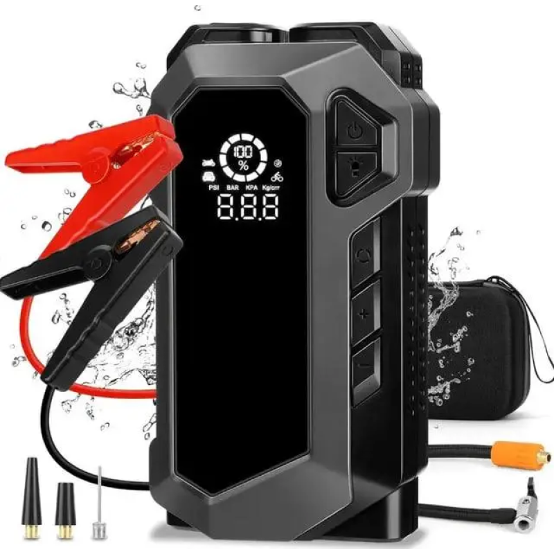 Пусковий пристрій для автомобіля MOLTIS JUMP STARTER + компресор DM-9556