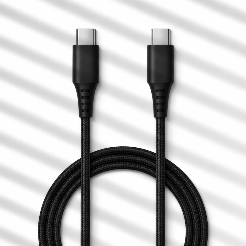 Кабель Moltis USB-C – USB-C 1м, PD 100W Fast Charge, швидка зарядка для ноутбука та смартфона 10117