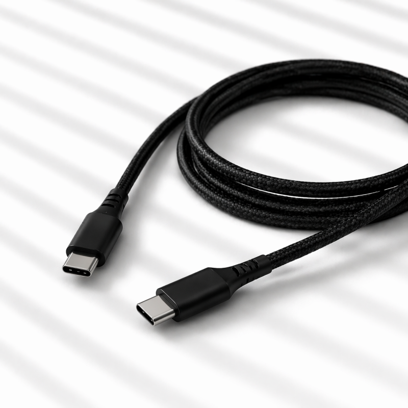 Кабель Moltis USB-C – USB-C 1м, PD 100W Fast Charge, швидка зарядка для ноутбука та смартфона 10117
