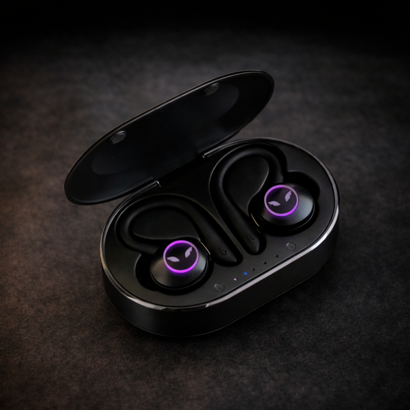 Бездротові TWS навушники Moltis Q25, спортивні, з індикатором заряду, Power Bank та водозахистом 10154