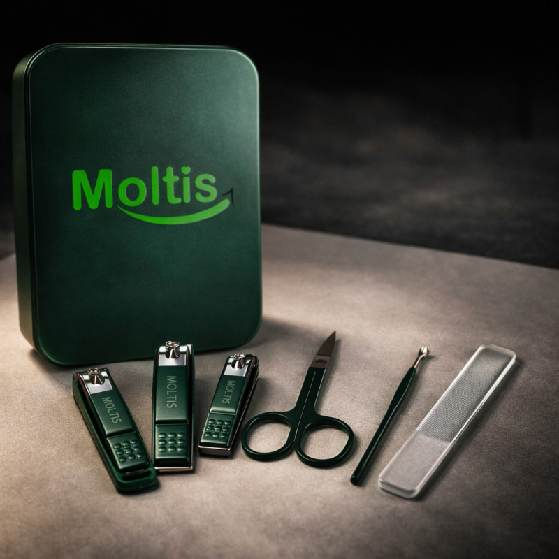 Манікюрний набір Moltis Ouriner MS Lux_6 предметів, Зелений