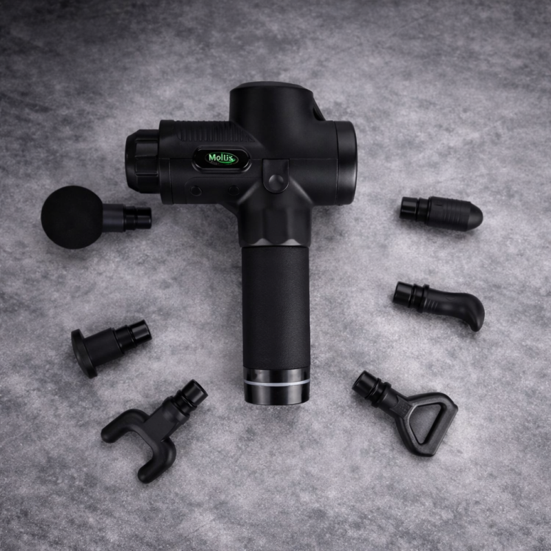 Масажер перкусійний Moltis Massage Gun MG04 Relax also today (масажний пістолет) у кейсі + 6 насадок 10047