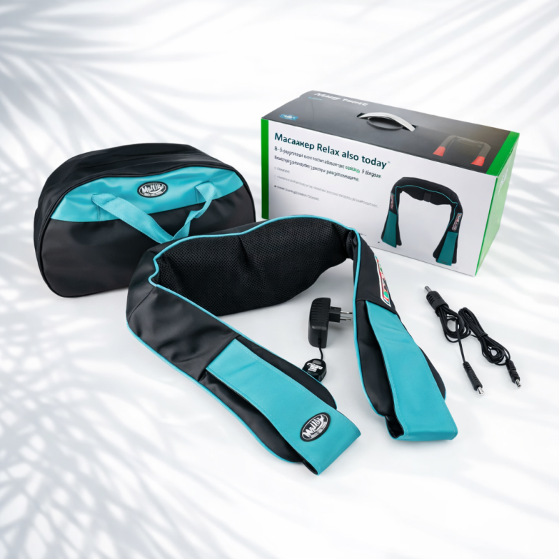 Роликовий масажер Moltis Relax Also Today – з інфрачервоним підігрівом (MRAT-743) (Black / Blue) 10034