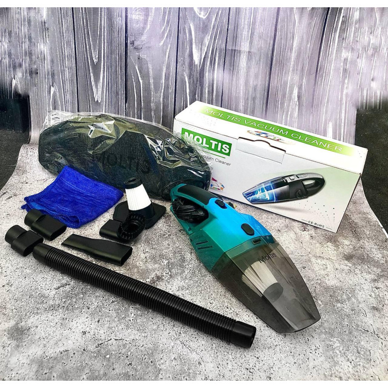 Пилосос автомобільний дротовий Moltis K8 120 Вт синій УЦІНКА для сухого та вологого прибирання
