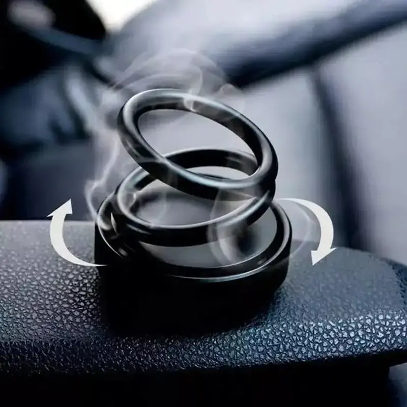 Ароматизатор у машину, що левітують кільця, на сонячній батареї Solar Aroma Чорні