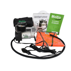 Автомобільний компресор Moltis з автостопом 12В: 37 л/хв, 7 атм, для шин R13-R17