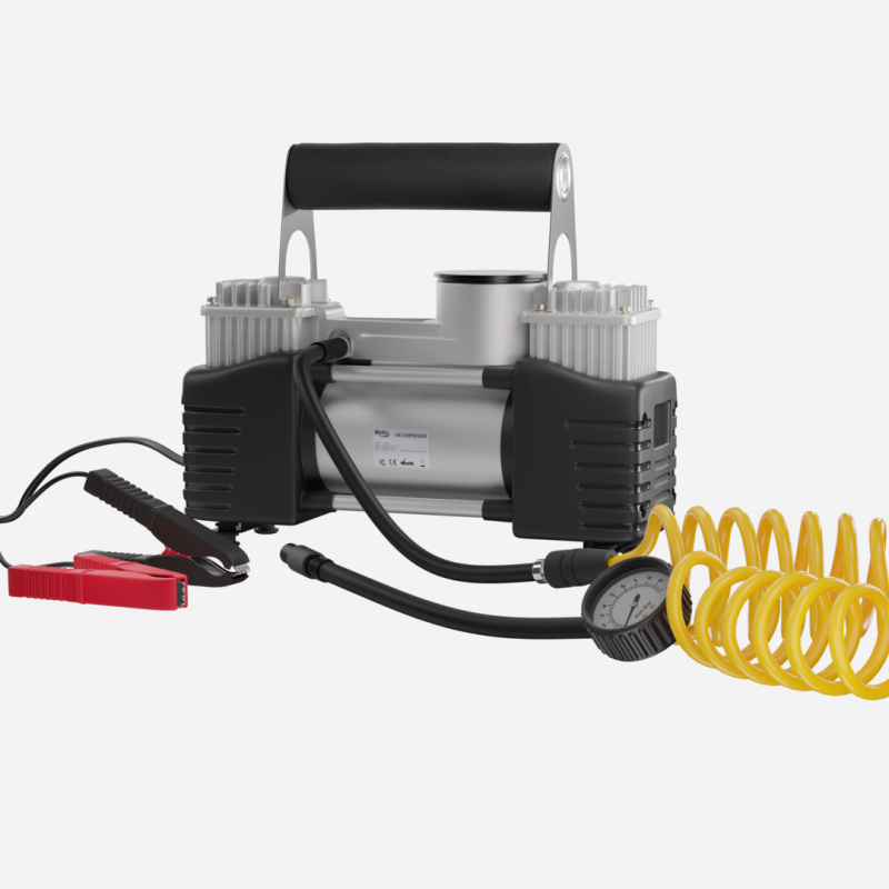 Автомобільний компресор Moltis 10868: 12В, 2 циліндри, 90 л/хв, 360 Вт, 6м шланг