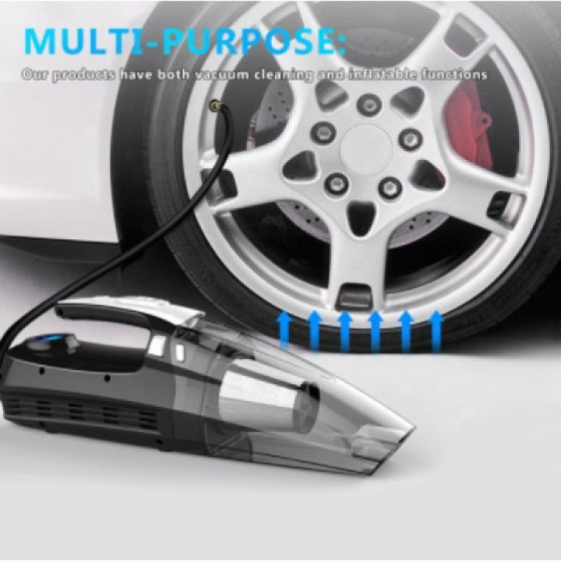 Пилосос автомобільний дротовий Moltis G4 120Вт Black потужний, з HEPA-фільтром, для сухого і вологого прибирання