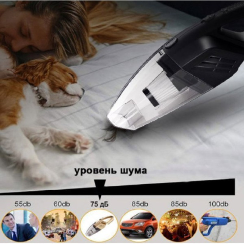 Пилосос автомобільний бездротовий Moltis L3 120W ручний акумуляторний, для сухого і вологого прибирання