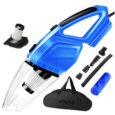 Пилосос автомобільний дротовий Moltis K8 120Вт синій, для сухого і вологого прибирання