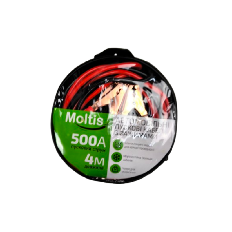 Пускові провода Moltis 500А 4М 12/24V DM-10685