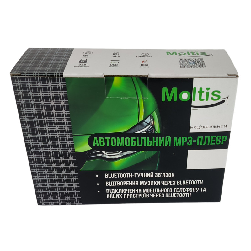 Бездискова автомобільна магнітола Moltis AMM-10130 з Bluetooth, USB та FM-радіо