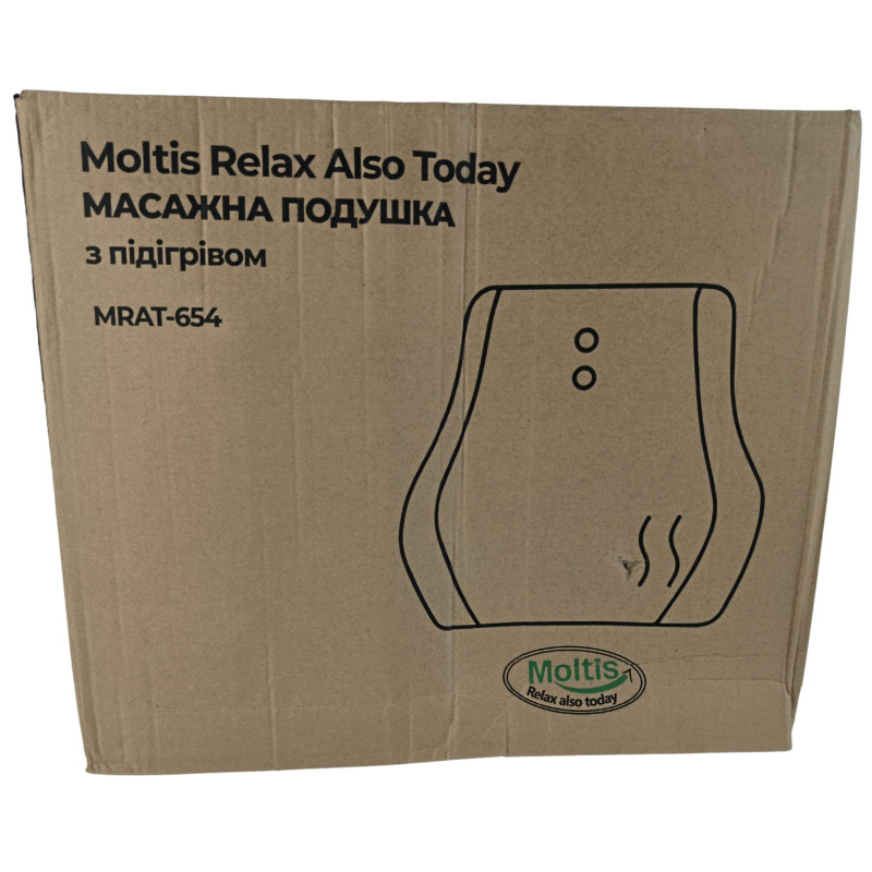 Електричний масажер Moltis Relax Also Today для шиї, спини та тіла – масажна подушка з підігрівом (MRAT-654)