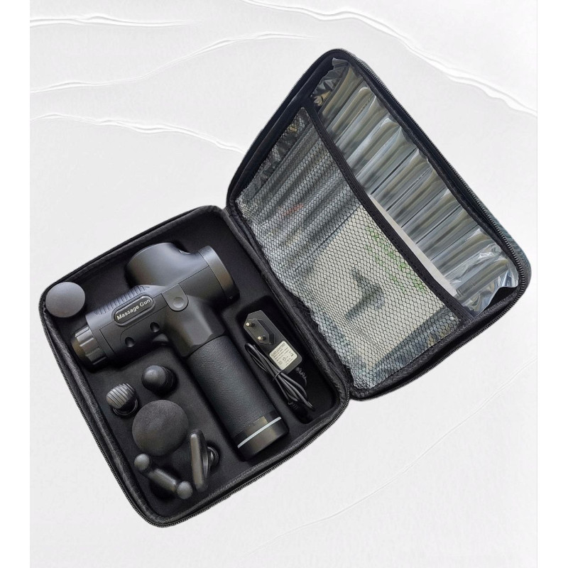 Масажер перкусійний Moltis Massage Gun MG04 Relax also today (масажний пістолет) у кейсі + 6 насадок