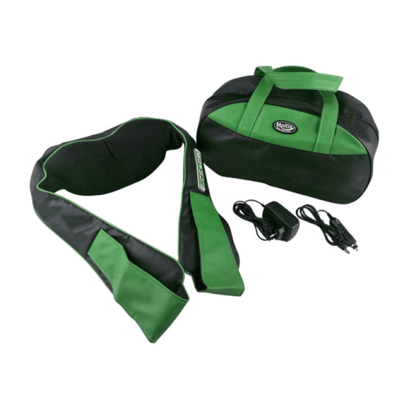 Масажер роликовий Moltis з функцією масажу Shiatsu (Чорний/Зелений) Relax also Today