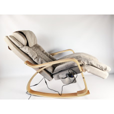 Масажне крісло-гойдалка Moltis Ергономічне + дистанційний пульт управління (шкіра + сітчаста тканина)