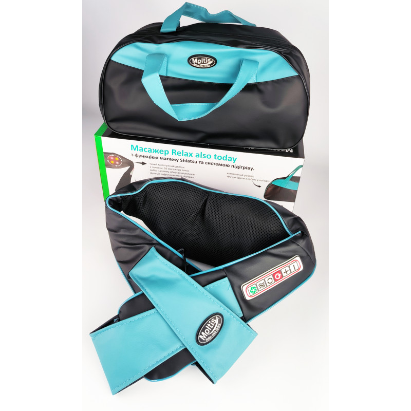 Масажер роліковий Moltis Relax also Today з функцією масажу Shiatsu (Black / Blue)