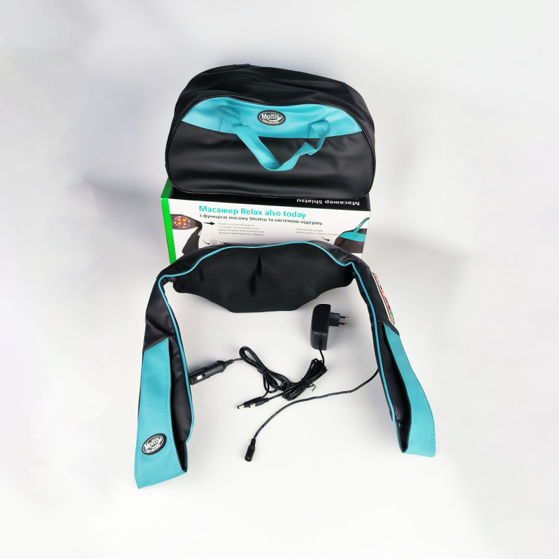 Масажер роліковий Moltis Relax also Today з функцією масажу Shiatsu (Black / Blue)