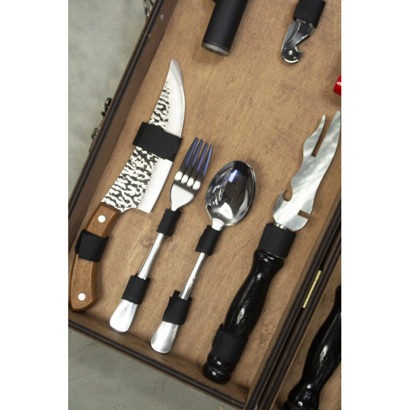 Подарунковий набір для гриля та шашлику Moltis MT-10239 світлий - Для чоловіків, друзів, шефів