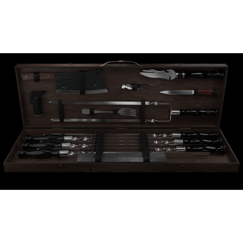 Шашличний набір для гриля та барбекю MT-10536 Темний