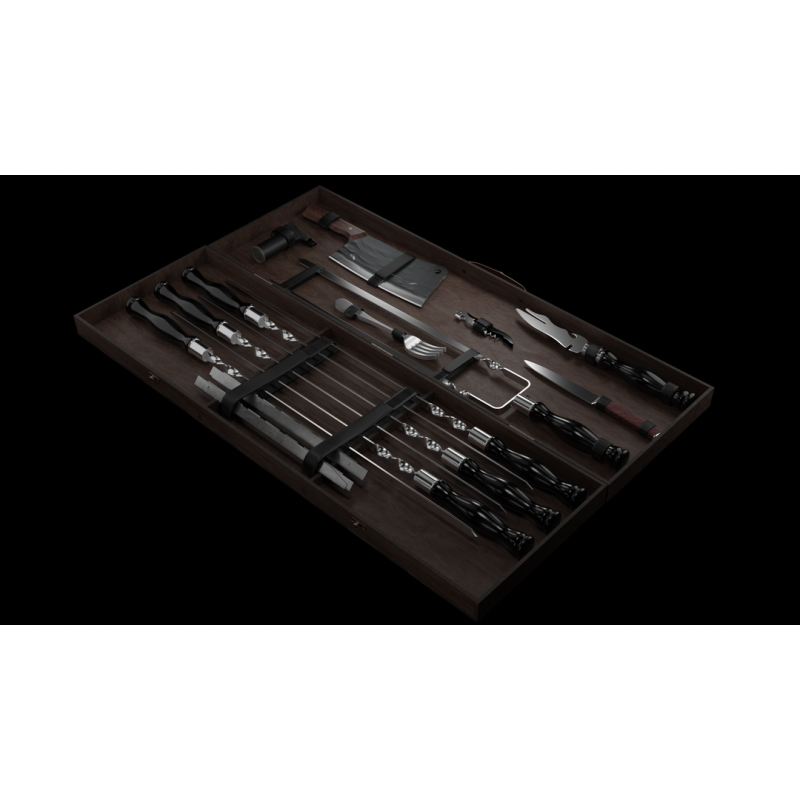 Шашличний набір для гриля та барбекю MT-10536 Темний