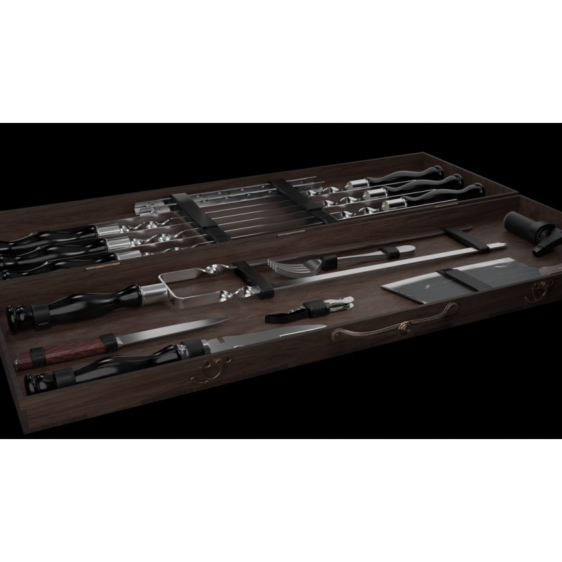 Шашличний набір для гриля та барбекю MT-10536 Темний