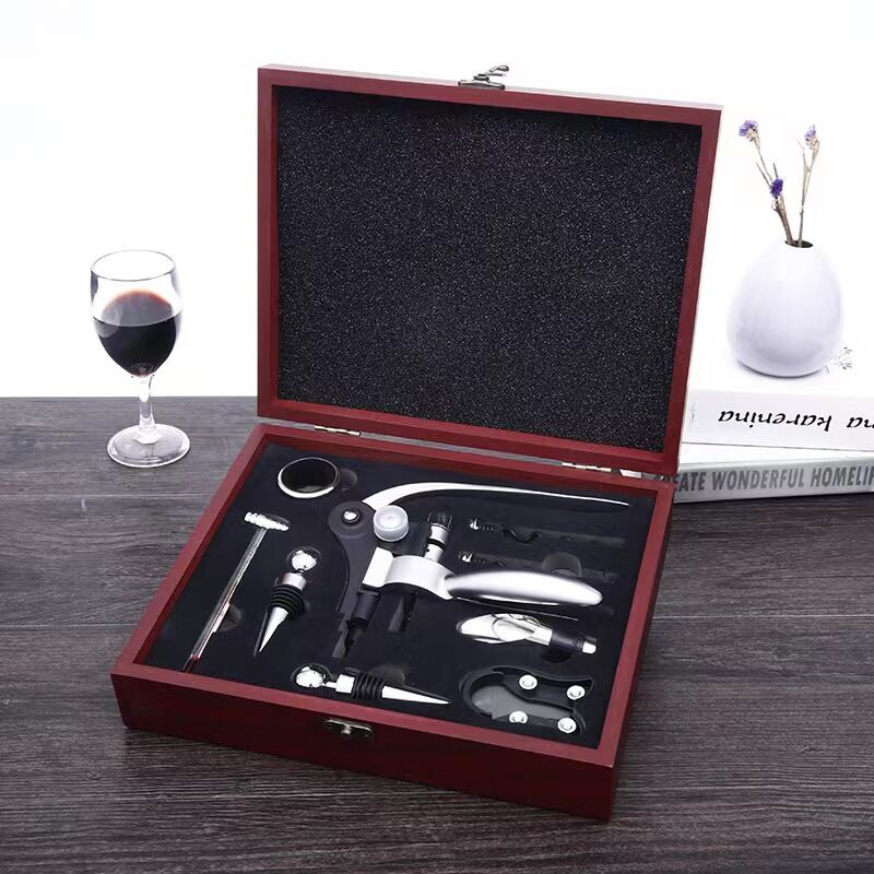 Великий подарунковий набір UNI на 9 предметів у дерев'яному кейсі. Цинковий сплав